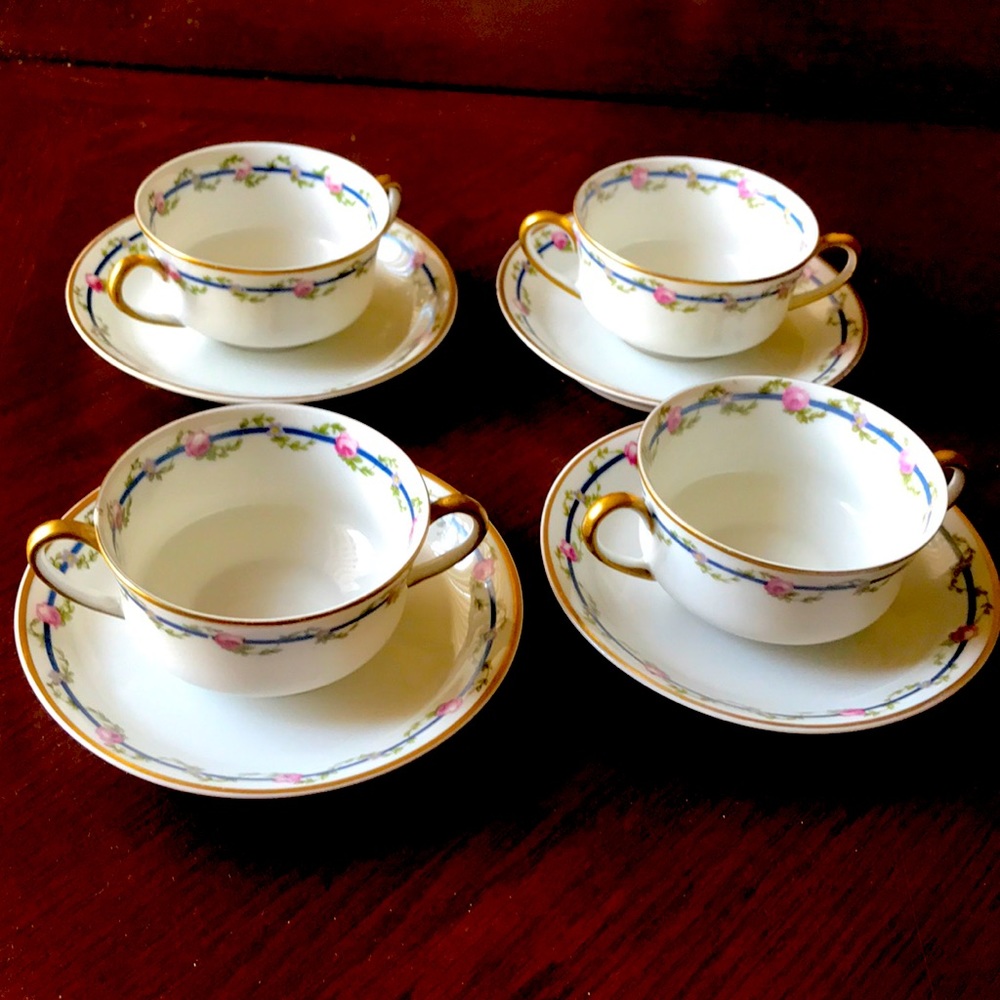 M. Redon Limoges bouillon or cream soup bowl